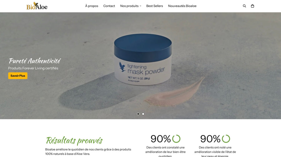 Bio Aloe — Full Shopify Store Design